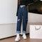 Relaxed Straight Leg Trousers with Welt Pocket - Minimalist Design