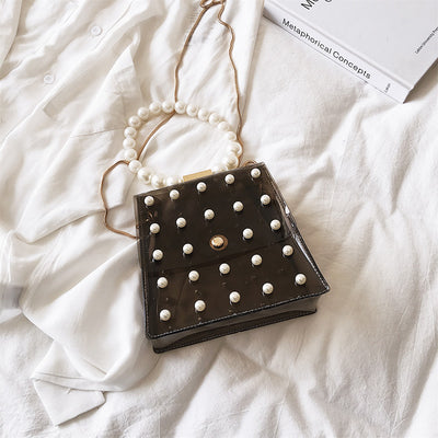 Bolso de Hombro con Cadena y Perlas - Image 17
