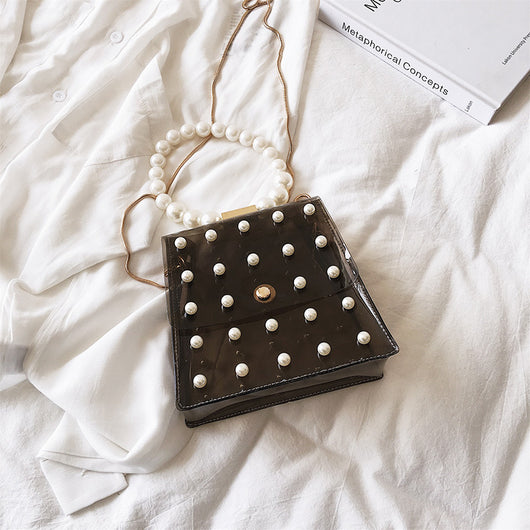 Bolso de Hombro con Cadena y Perlas - Image 17