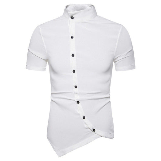 Camisa de Verano Casual con Cuello Mao y Botones Múltiples - Image 8