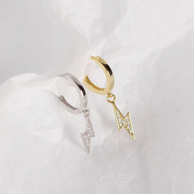 Aretes de Plata con Diamante Rayo Personalizados Multiuso - Image 6
