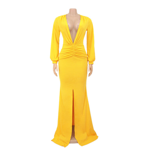 Vestido de Noche Entallado Escote V para Mujer - Image 36