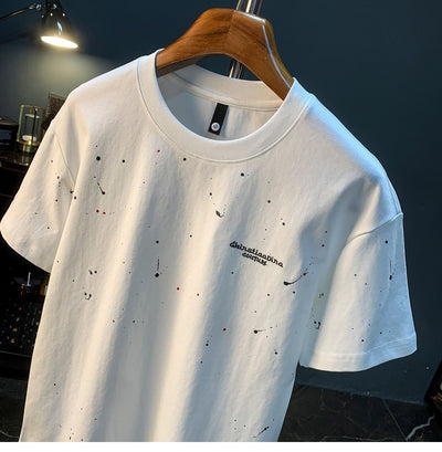 Playera Hombre Estampado Tinta Splash Manga Corta - Image 45