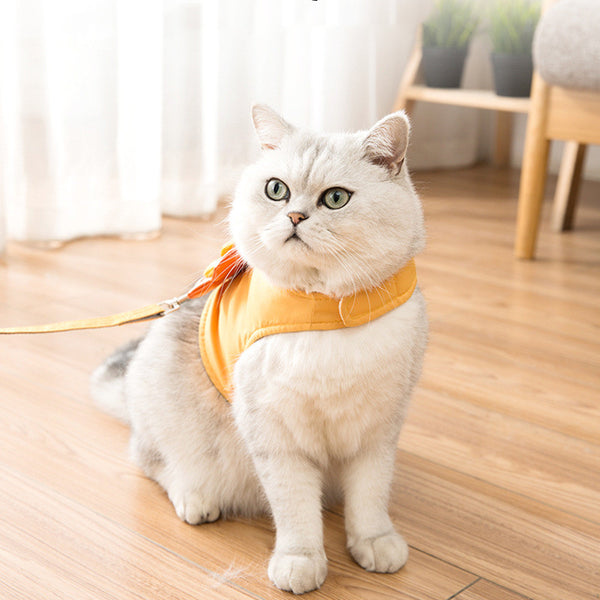Arnés de Seguridad Anti-Escape para Gatos Nerviosos con Correa de Tracción