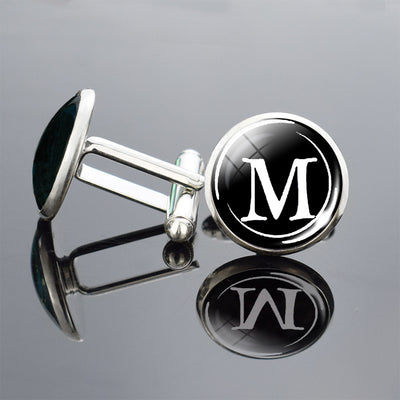 Gemelos de Letras Inglesas en Metal Precioso con Brillo Diamante - Image 43
