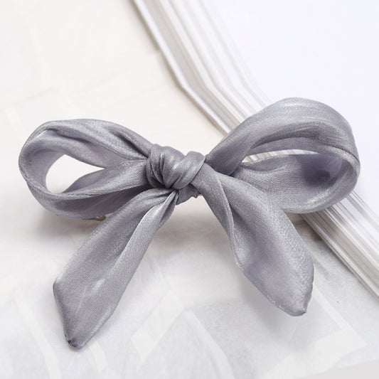 Pasador Coreano Doble Encaje con Tulle - Clip Primavera Color Sólido - Image 2