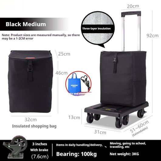Carrito Portátil Plegable para Equipaje y Compras - Image 16