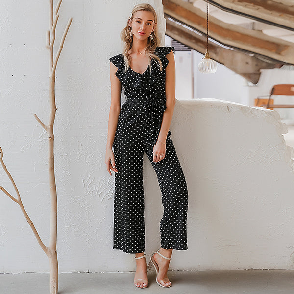 Jumpsuit con Volantes y Estampado de Olas - Image 16