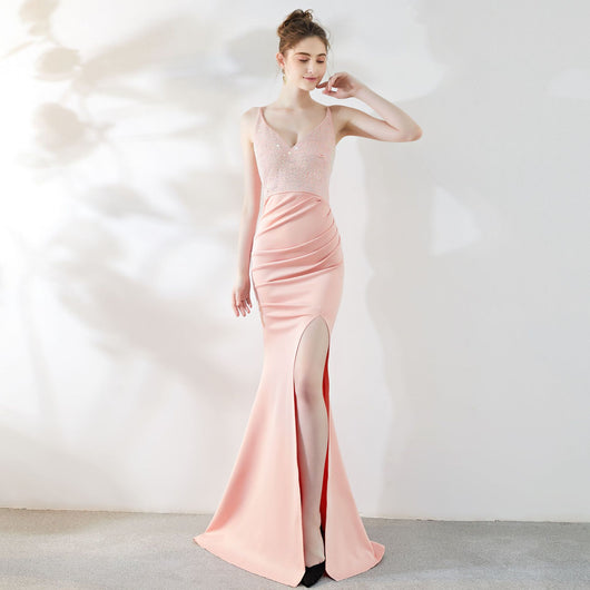 Vestido de Noche Elegante Ajustado con Cola Sirena - Image 34