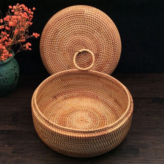 Cesta Tejida de Ratán Otoñal para Almacenamiento de Frutas Secas, Dulces y Snacks - Image 2