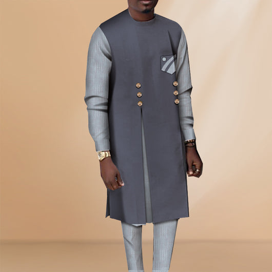 Conjunto Tribal Africano para Hombre - Camisa y Pantalón Estilo Casual - Image 18