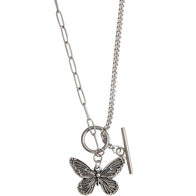 Collar Mariposa con Pulsera Desgastada