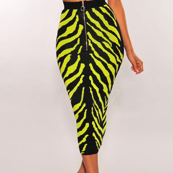 Falda Midi Cintura Alta con Stretch - Image 3