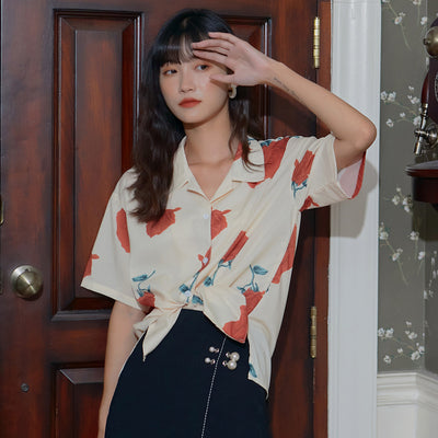 Camisa Estampada Suelta Multiusos con Personalidad - Image 4