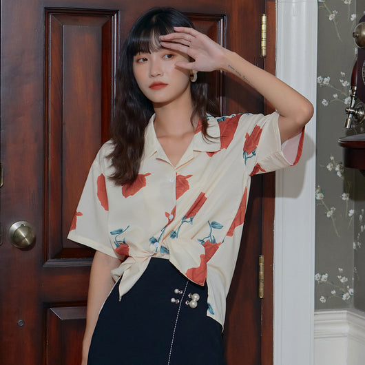 Camisa Estampada Suelta Multiusos con Personalidad - Image 4