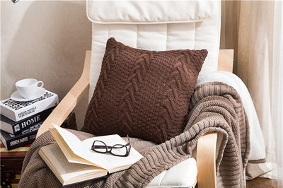 Funda de almohada gruesa tejida en lana - Image 22
