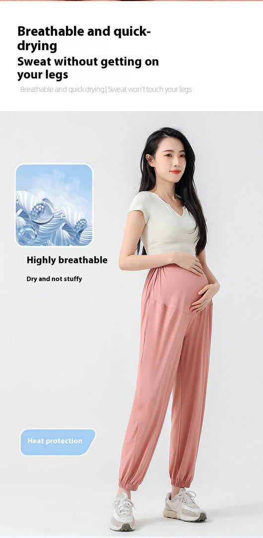 Pantalones Deportivos de Maternidad Talla Grande con Protección Solar Ice Silk - Image 26