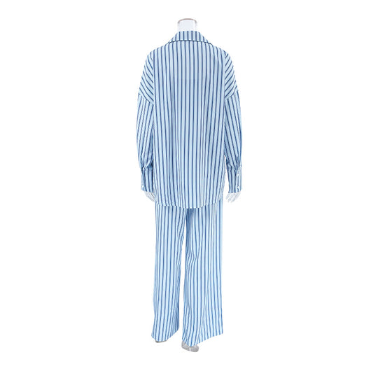 Conjunto de 3 Piezas Y2K Mujer: Top Rayado, Camisa Manga Larga y Pantalón Elástico - Image 12