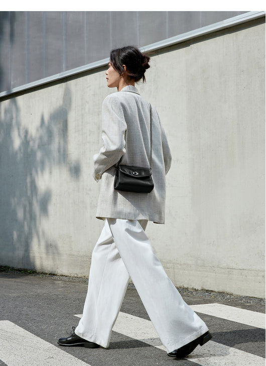 Bolso Mensajero de Cuero con Cadena para Mujer - Image 20