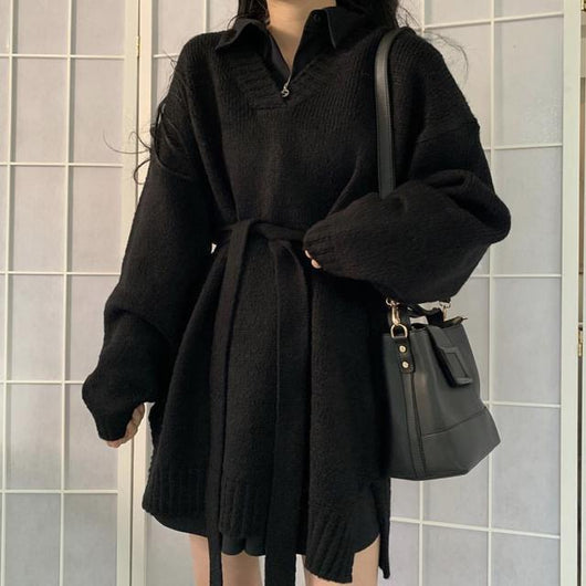 Suéter Suelto Cuello V Manga Larga para Mujer - Pullover Cómodo - Image 8