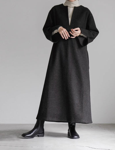Abrigo Holgado de Lana para Mujer Otoño e Invierno - Image 13