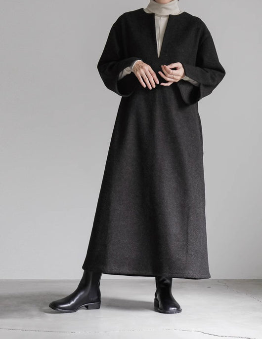 Abrigo Holgado de Lana para Mujer Otoño e Invierno - Image 13