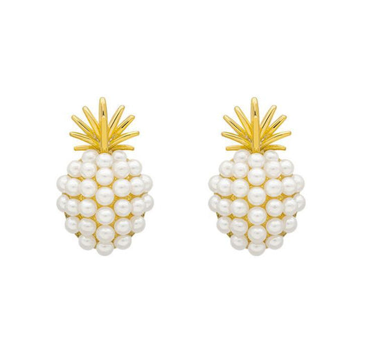 Aretes Colgantes de Piña con Diamantes - Image 2
