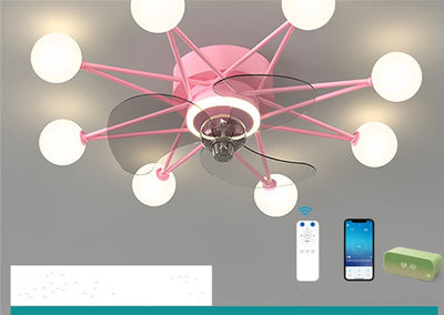 Ventilador de Techo Nórdico con Luces LED Estrelladas para Sala y Comedor - Image 13