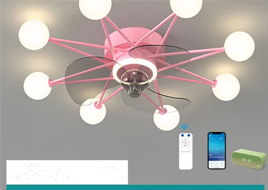 Ventilador de Techo Nórdico con Luces LED Estrelladas para Sala y Comedor - Image 13