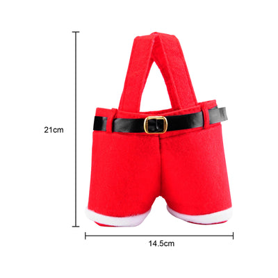 Bolsa de Regalo Navideña Estilo Pantalón Santa en Tela de Lana - Image 9