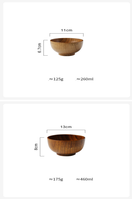 Tazón de Madera Estilo Japonés para Arroz, Sopa y Ensaladas - Image 7