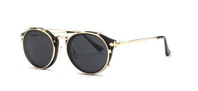 Gafas de Sol Espejo Dual con Funda - Unisex Vintage y Moderno - Image 4
