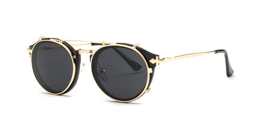 Gafas de Sol Espejo Dual con Funda - Unisex Vintage y Moderno - Image 4