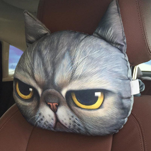 Almohada Reposacabezas para Auto - Diseño Gatos