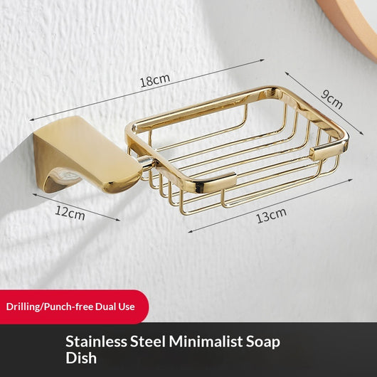 Repisa de Baño Estilo Francés Dorada Premium sin Taladro - Image 28