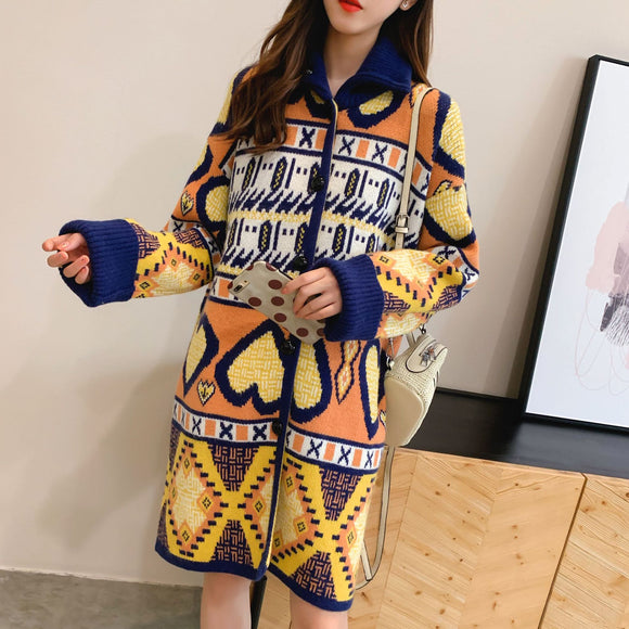 Cardigan Tejido Largo para Mujer - Abrigo Suéter Versátil
