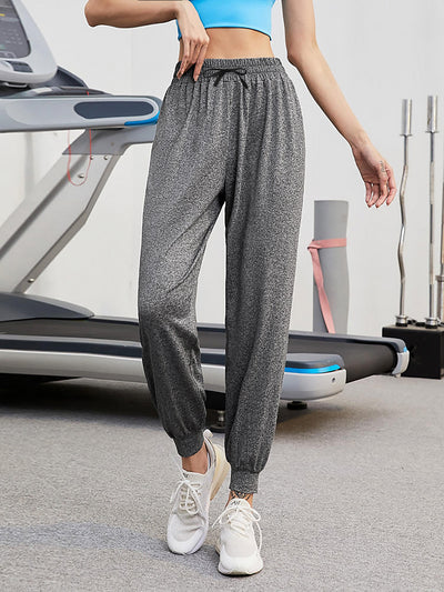 Pantalones Deportivos Cintura Alta Holgados con Puños Ajustados - Image 11