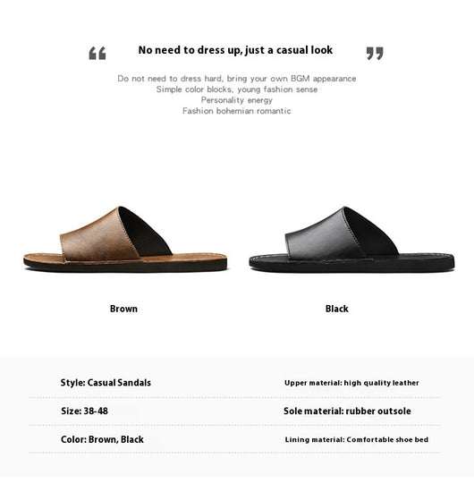 Sandalias de Cuero para Hombre Primavera Verano - Comodidad Outdoor - Image 9