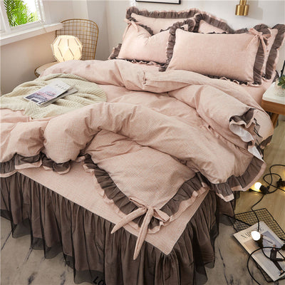 Juego de Cama Algodón Puro 4 Piezas con Encaje Elegante - Image 11