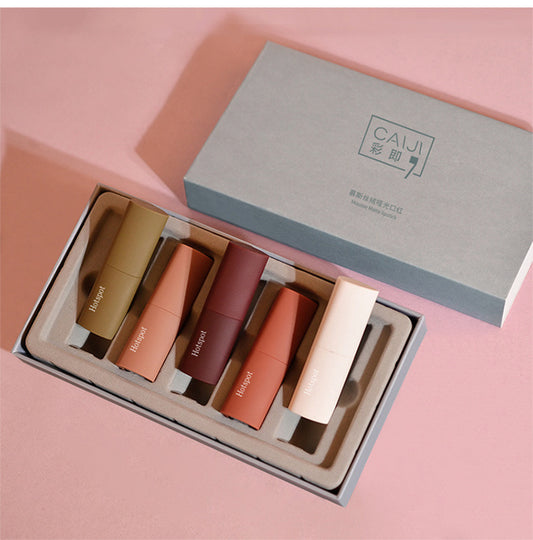Set de Labiales Mousse Velvet en Caja de Regalo - Fórmula Mate Impermeable