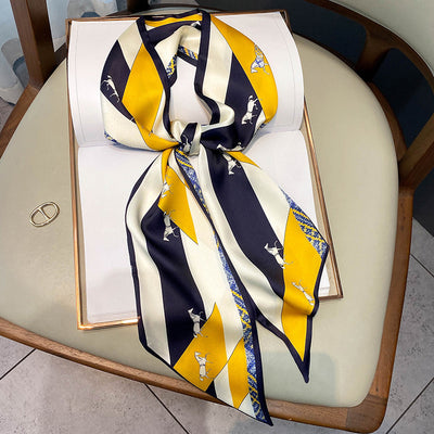 Pañuelo de Seda Estampado Reversible para Mujer - Calidez y Estilo - Image 7