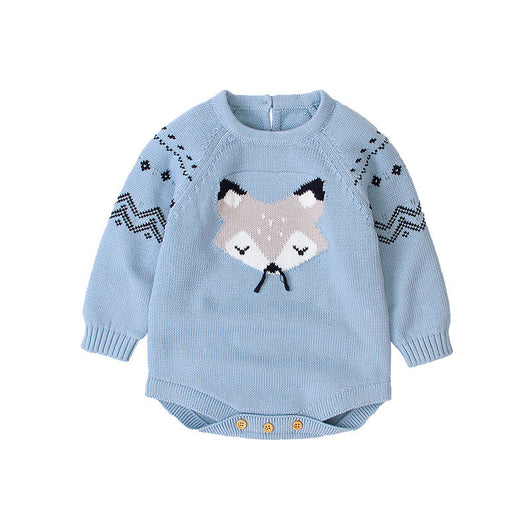 Mameluco Largo de Invierno con Diseño de Zorro - Cuello Triangular