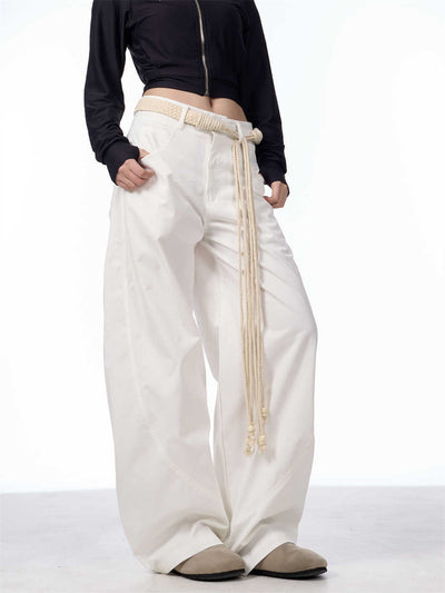 Pantalones Palazzo Sueltos de Talle Alto - Estilo Urbano Moderno - Image 3