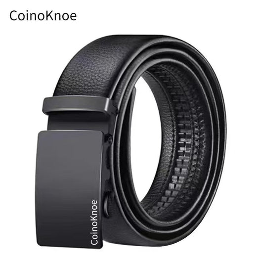 Cinturón de Cuero Ancho para Hombre con Hebilla Automática - Image 4