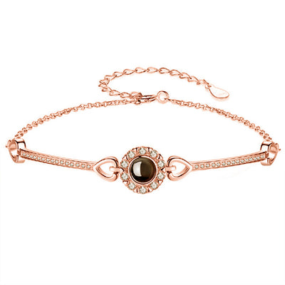 Pulsera de Plata S925 Girasol Ojo de Ángel con Proyección en 100 Idiomas - Image 2