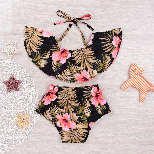 Conjunto de 2 Trajes para Niñas con Flores Grandes - Image 7