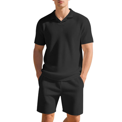 Conjunto Casual de Polo Holgado y Shorts para Hombre - Image 34