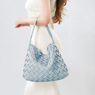 Bolso de Cuero Plisado con Gran Capacidad - Bolsa de Hombro Portátil y Elegante - Image 3
