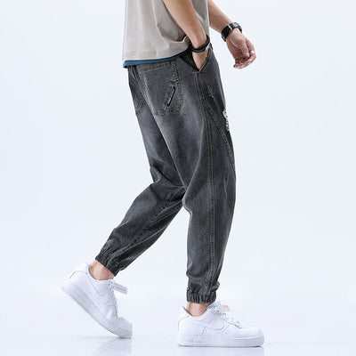 Pantalones Vaqueros de Cintura Elástica con Cordón Ajustable - Image 12