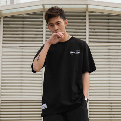 Playera Negra Cinco Cuartos Versátil para Hombre
